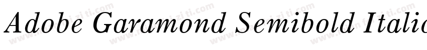 Adobe Garamond Semibold Italic Oldstyle Figures字体转换